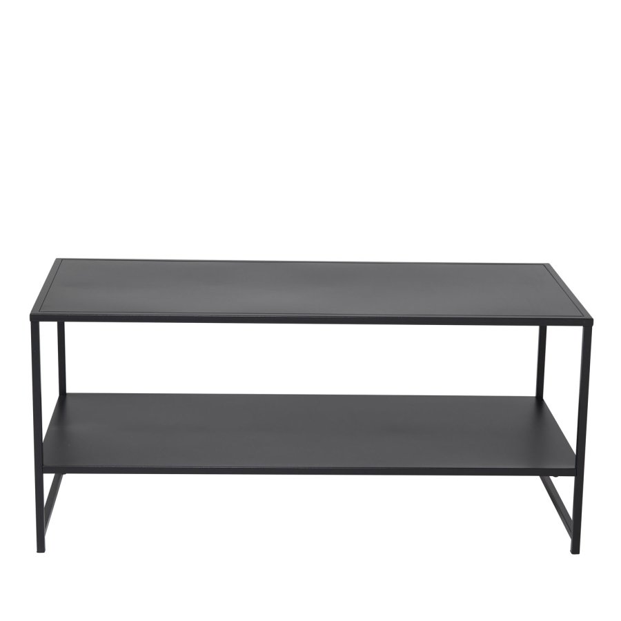 VENTURE DESIGN Steel sofabord, m. hylle - sort stl (101,6x43,2)