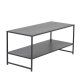 VENTURE DESIGN Steel sofabord, m. hylle - sort stl (101,6x43,2)