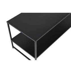 Staal sofabord, m. hylde - sort stl (101,6x43,2)