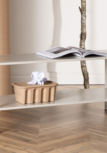 VENTURE DESIGN Sidebord i stl, m. 1 hylle - beige stl (101,60x43,20)