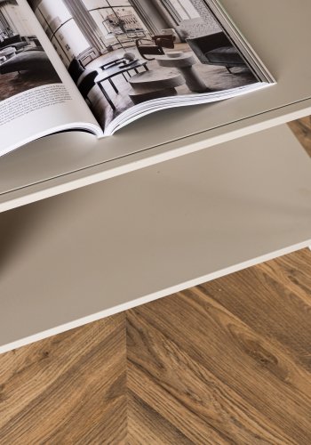 VENTURE DESIGN Sidebord i stl, m. 1 hylle - beige stl (101,60x43,20)