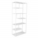 VENTURE DESIGN Bokhylle i stl - hvitt stl (H:188cm x85cm x 35cm)