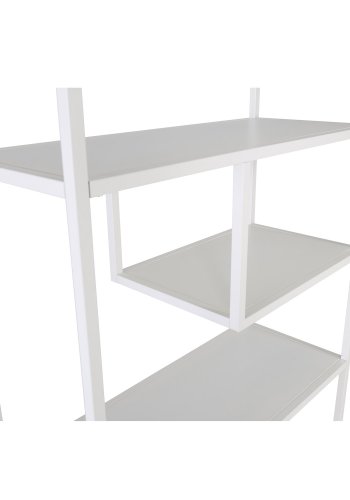 VENTURE DESIGN Bokhylle i stl - hvitt stl (H:188cm x85cm x 35cm)
