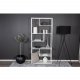 VENTURE DESIGN Bokhylle i stl - hvitt stl (H:188cm x85cm x 35cm)