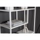 VENTURE DESIGN Bokhylle i stl - hvitt stl (H:188cm x85cm x 35cm)