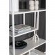 VENTURE DESIGN Bokhylle i stl - hvitt stl (H:188cm x85cm x 35cm)