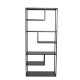 VENTURE DESIGN Bokhylle i st�l - svart st�l (H:188cm x85cm x 35cm)
