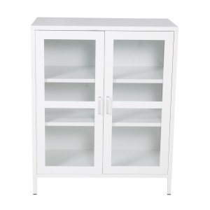 VENTURE DESIGN Acero Low skp, med 2 dörrar och 2 hyllplan - vitt stl