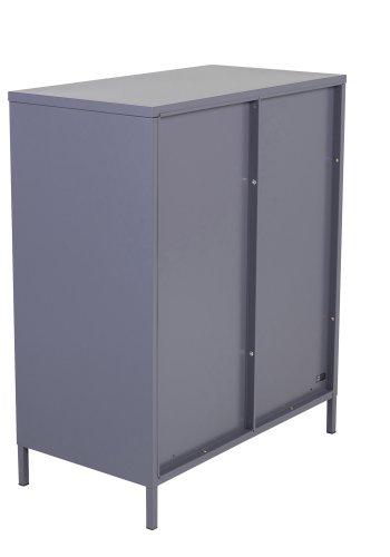 VENTURE DESIGN Acero Lavt skap, m. 2 drer og 2 hyller - lysegr stl