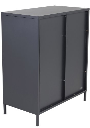 VENTURE DESIGN Acero Lavt skap, m. 2 drer og 2 hyller - sort stl