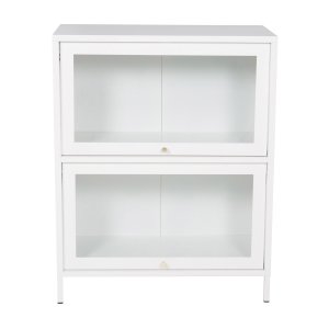 VENTURE DESIGN Bakal Low skp, med 2 luckor och 1 hylla - vit stl