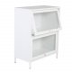 VENTURE DESIGN Bakal Lavt skap, m. 2 drer og 1 hylle - hvit stl