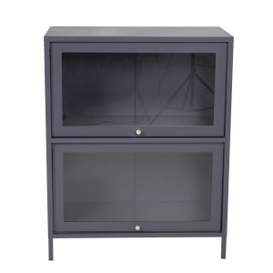 VENTURE DESIGN Bakal Low skp, med 2 luckor och 1 hylla - ljusgrtt stl