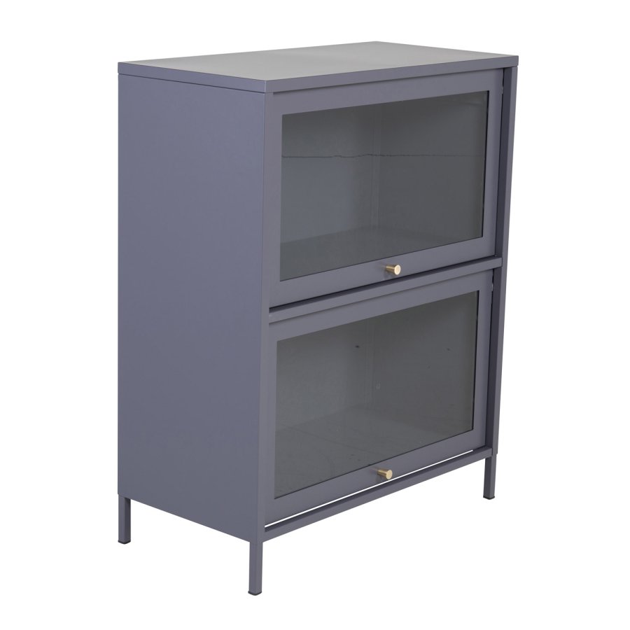 VENTURE DESIGN Bakal Lavt skap, m. 2 drer og 1 hylle - lysegr stl