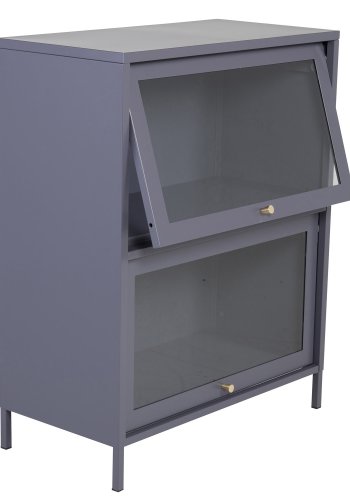 VENTURE DESIGN Bakal Lavt skap, m. 2 drer og 1 hylle - lysegr stl