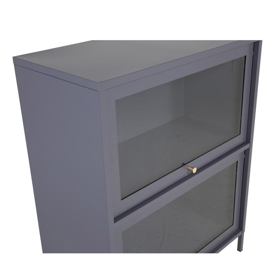 VENTURE DESIGN Bakal Lavt skap, m. 2 drer og 1 hylle - lysegr stl