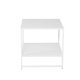 VENTURE DESIGN Sidebord i stl, m. hylle - hvit stl (50,8x50,8)