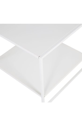 VENTURE DESIGN Sidebord i stl, m. hylle - hvit stl (50,8x50,8)