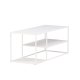 VENTURE DESIGN Couchtisch aus Stahl, mit Ablage – weißer Stahl (120x50)