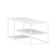 VENTURE DESIGN Couchtisch aus Stahl, mit Ablage – weißer Stahl (120x50)