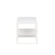 VENTURE DESIGN Couchtisch aus Stahl, mit Ablage – weißer Stahl (120x50)