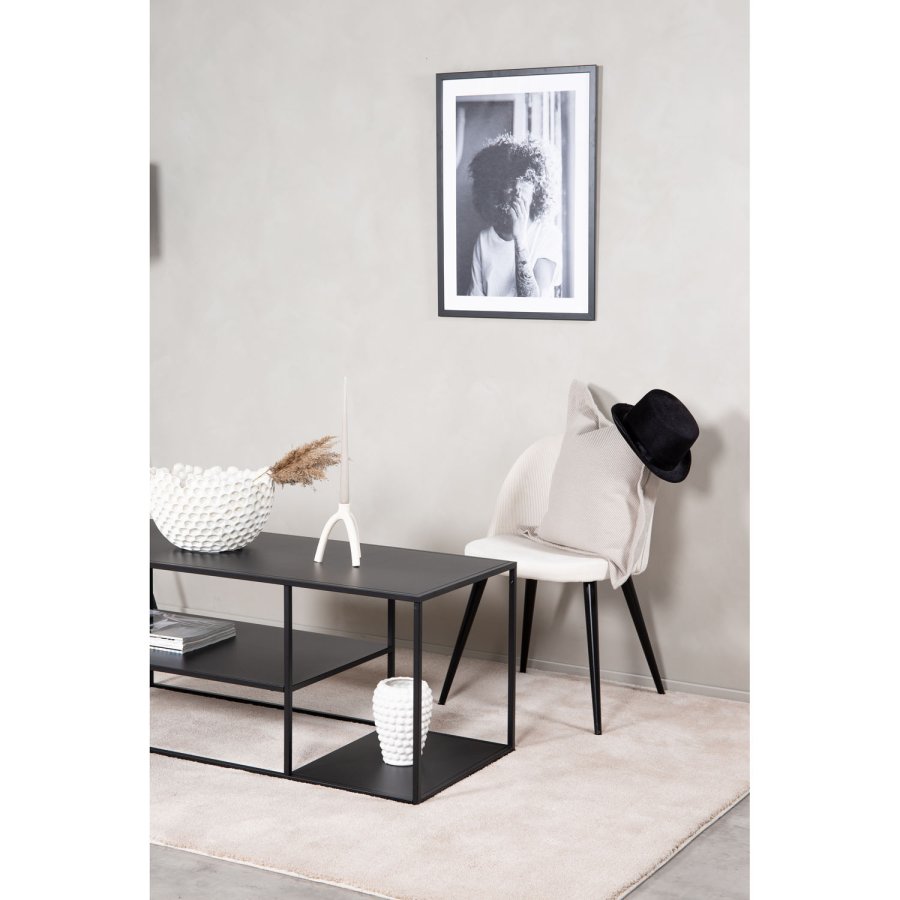 VENTURE DESIGN Bakal salongbord, m. 1 hylle - sort stl