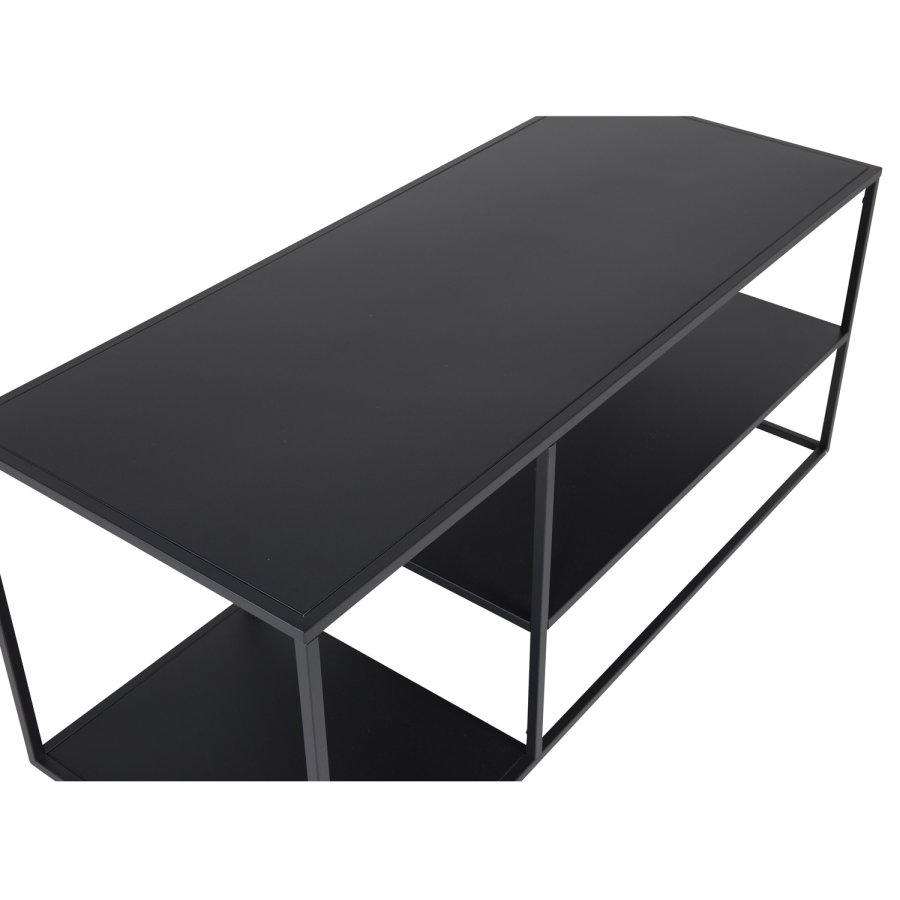 VENTURE DESIGN Bakal salongbord, m. 1 hylle - sort stl