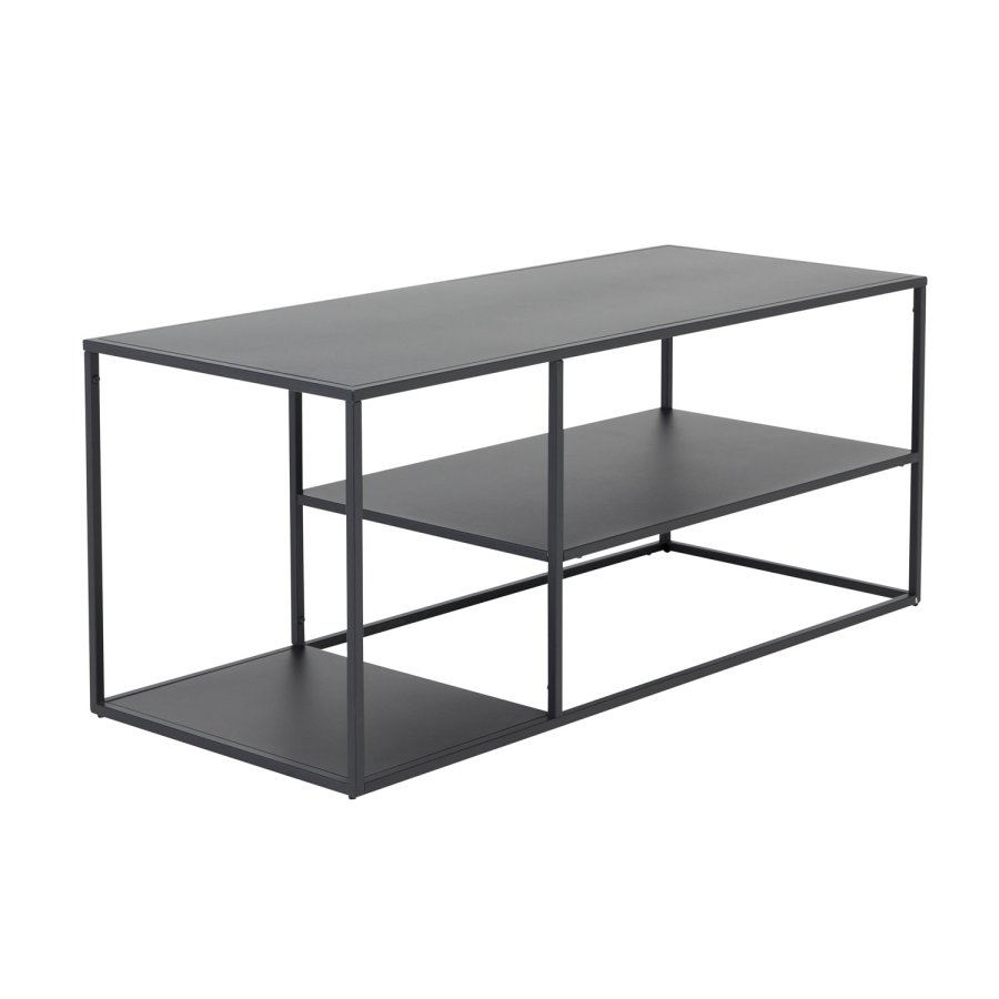 VENTURE DESIGN Bakal salongbord, m. 1 hylle - sort stl