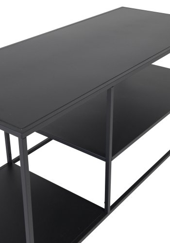 VENTURE DESIGN Bakal salongbord, m. 1 hylle - sort stl
