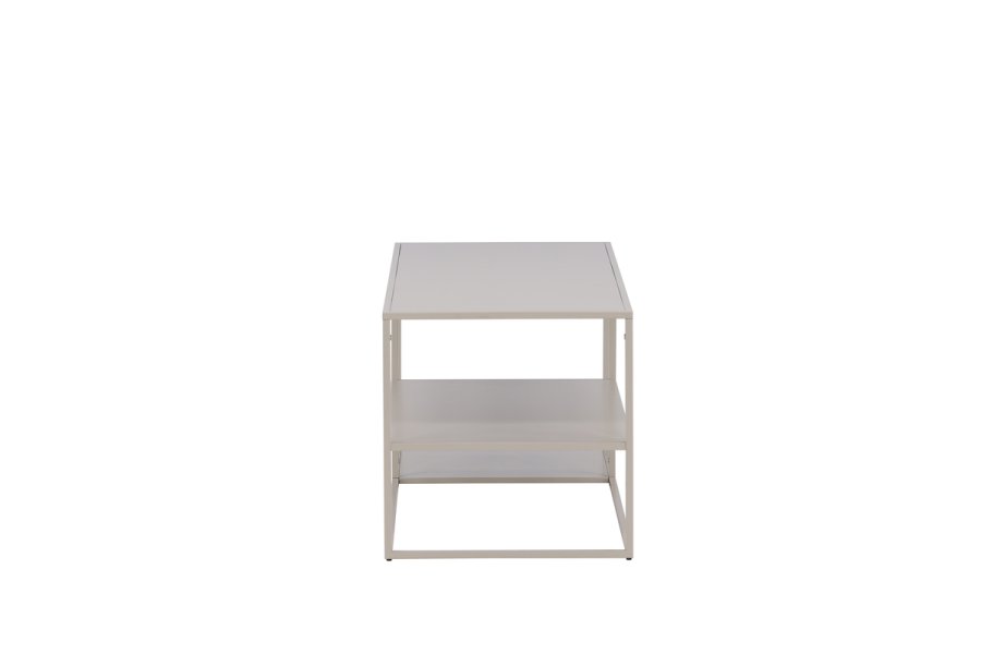 VENTURE DESIGN Steel sofabord, m. hylle - beige stl (120x50)