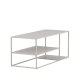 VENTURE DESIGN Steel sofabord, m. hylle - beige stl (120x50)