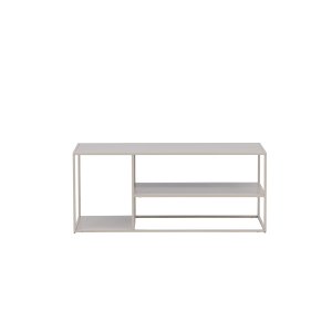 VENTURE DESIGN Soffbord i stl, med hylla - beige stl (120x50)