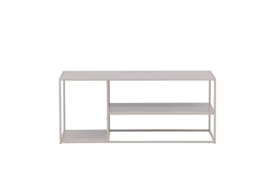 VENTURE DESIGN Steel sofabord, m. hylle - beige stl (120x50)
