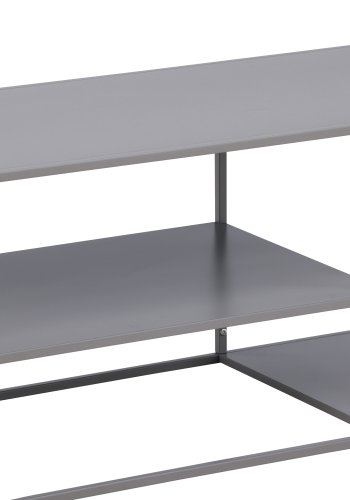 VENTURE DESIGN Steel salongbord, m. hylle - lys gr stl (120x50)