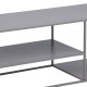 VENTURE DESIGN Steel salongbord, m. hylle - lys gr stl (120x50)