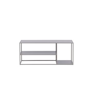 VENTURE DESIGN Soffbord i stl, m. hylla - ljusgrtt stl (120x50)