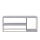 VENTURE DESIGN Steel salongbord, m. hylle - lys gr stl (120x50)