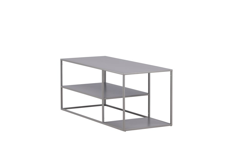 VENTURE DESIGN Steel salongbord, m. hylle - lys gr stl (120x50)