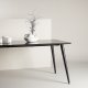 VENTURE DESIGN Dipp spisebord - svart MDF og svart metall (180x90)