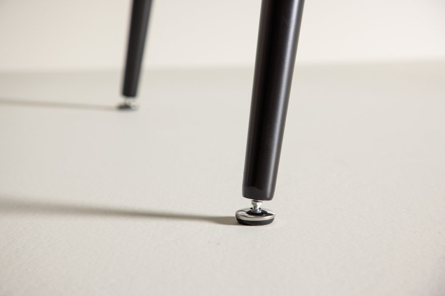 VENTURE DESIGN Dipp spisebord - svart MDF og svart metall (180x90)