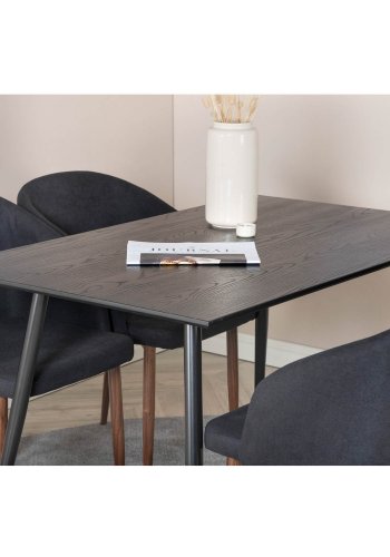VENTURE DESIGN Dipp spisebord - svart MDF og svart metall (120x85)