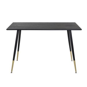 VENTURE DESIGN Dipp Matbord - Svart MDF och Svart Metall (120 x 85 cm)