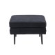 VENTURE DESIGN Boom Pouf, rechteckig – schwarzes Polyestergewebe und Stahl (90x70)