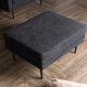 VENTURE DESIGN Boom Pouf, rechteckig – schwarzes Polyestergewebe und Stahl (90x70)