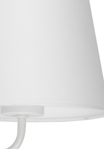 TK Maja vegglampe - hvitt stoff og hvitt metall