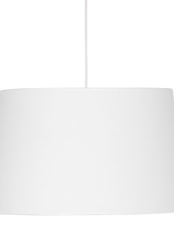 TK Maja taklampe - hvitt stoff og hvit plast