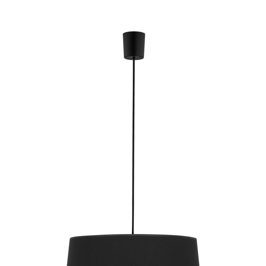 TK Maja taklampe - sort stoff og sort plast