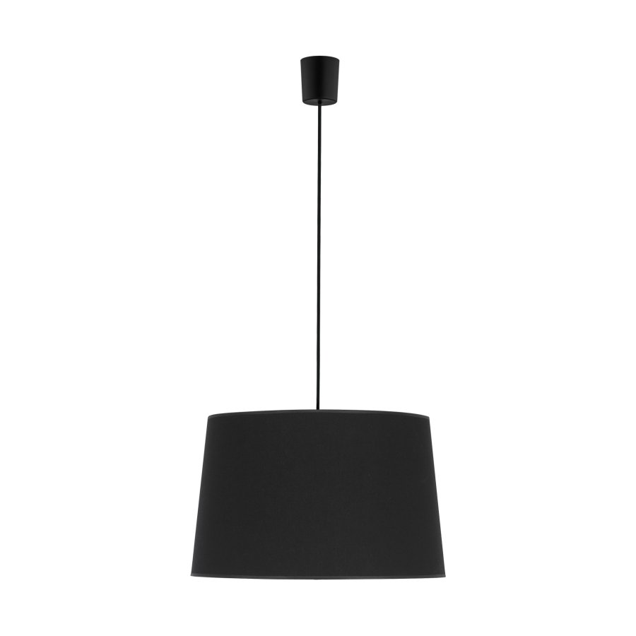 TK Maja taklampe - sort stoff og sort plast