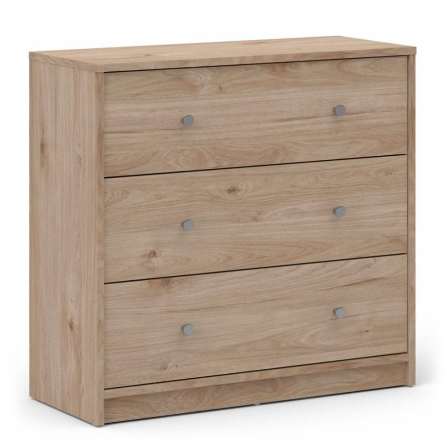TWILUM May kommode, m. 3 skuffer - naturfolie og plast