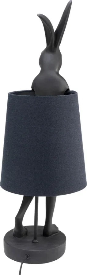 KARE DESIGN Animal Rabbit bordlampe - sort hr og polyresin/stl